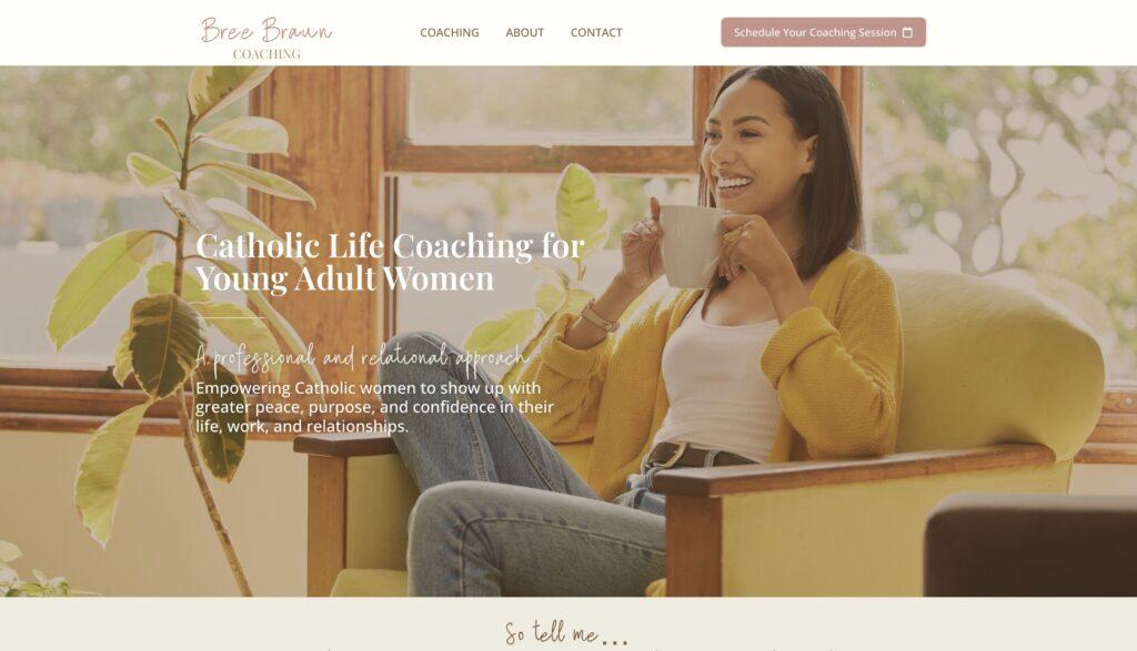 Women's coaching website design - spiritual coaching